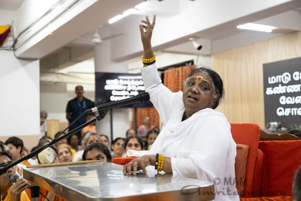 Pause Before You Act: Amma’s Message in Chennai